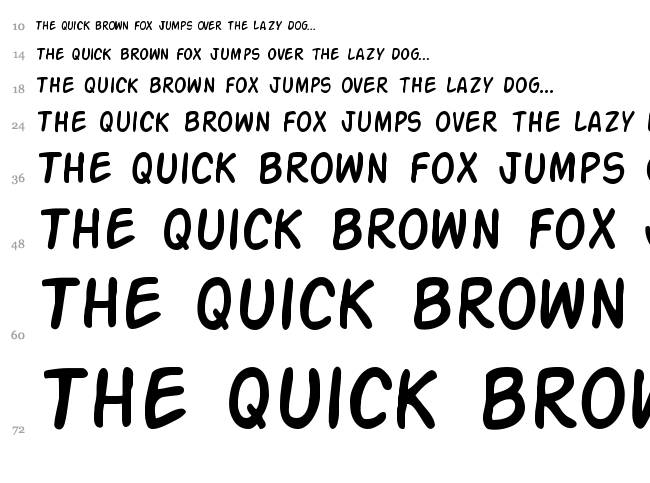 Action Man font waterfall